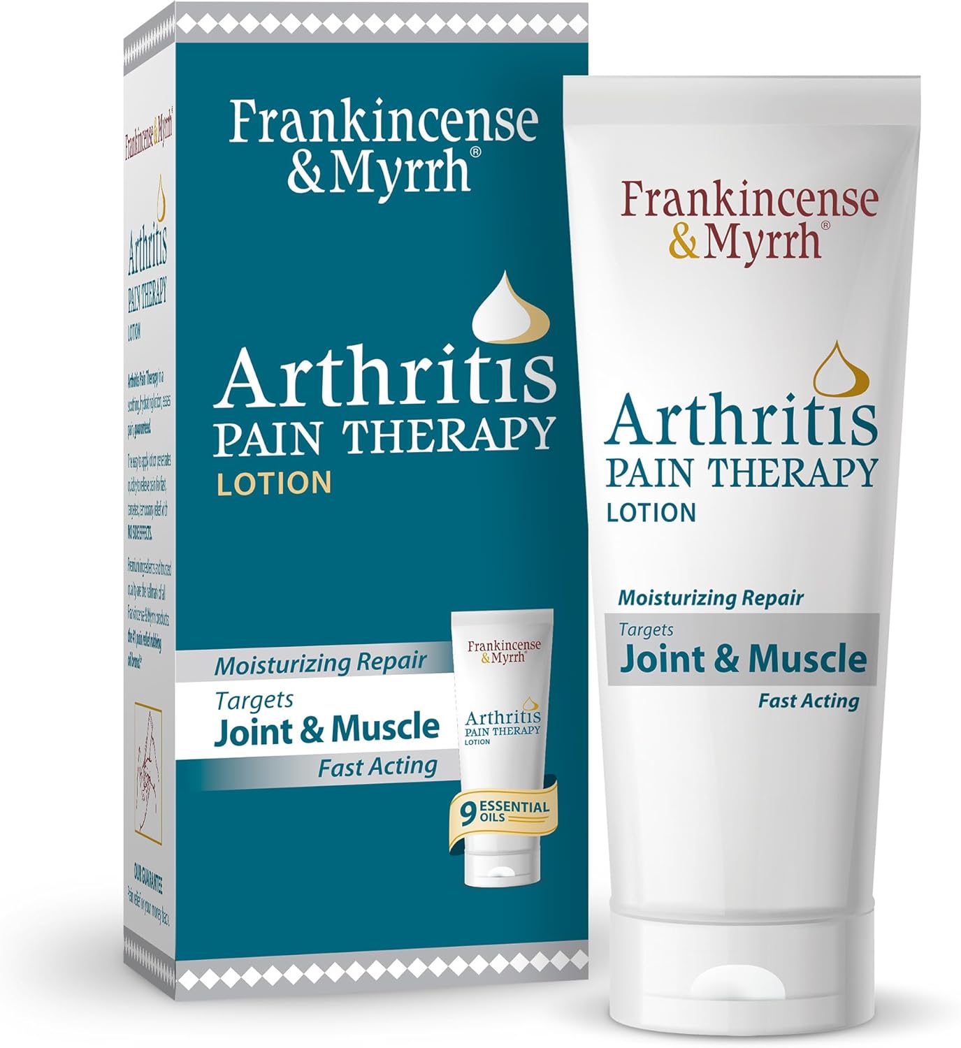 Frankincense & Myrrh Arthritis Pain Reliever Therapy Lotion – Topical Arthritis Pain Relief Cream and Hydrating Skin Repair, Body Relief for Sciatica, Knee, Back, Joints, Neck, Hands, 3 Oz - 1 Pack