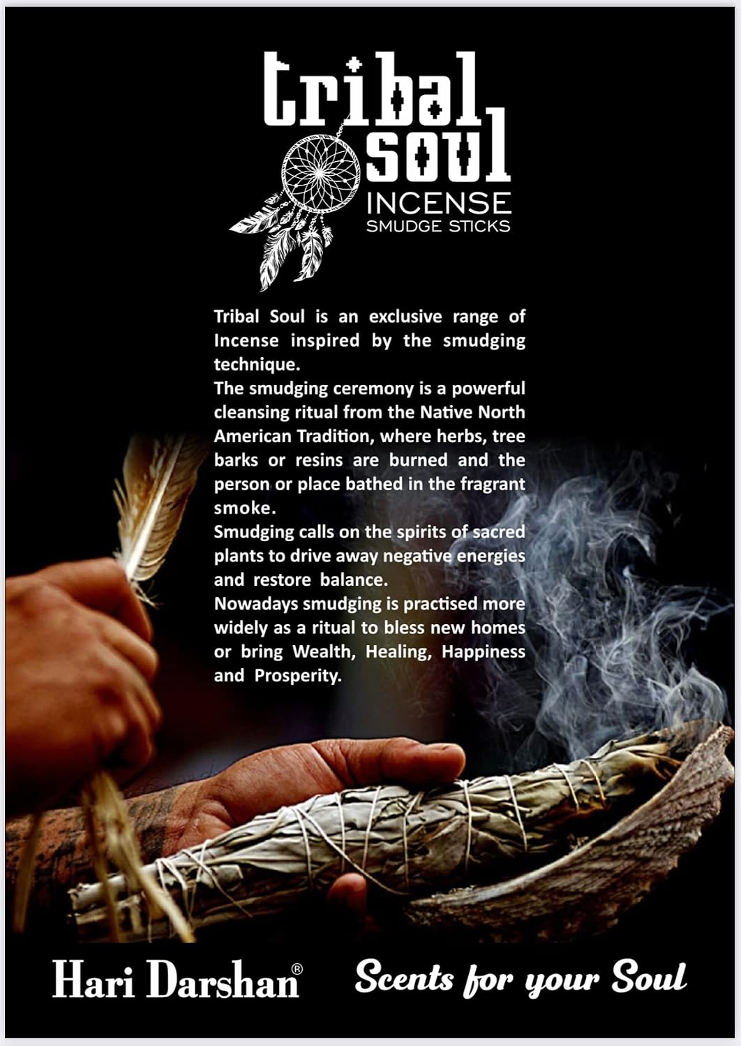 Tribal Soul Premium Incense Smudge Sticks - Assorted Gift Set Includes 8 Fragrances (15g. Each) Wooden Incense Burner Included