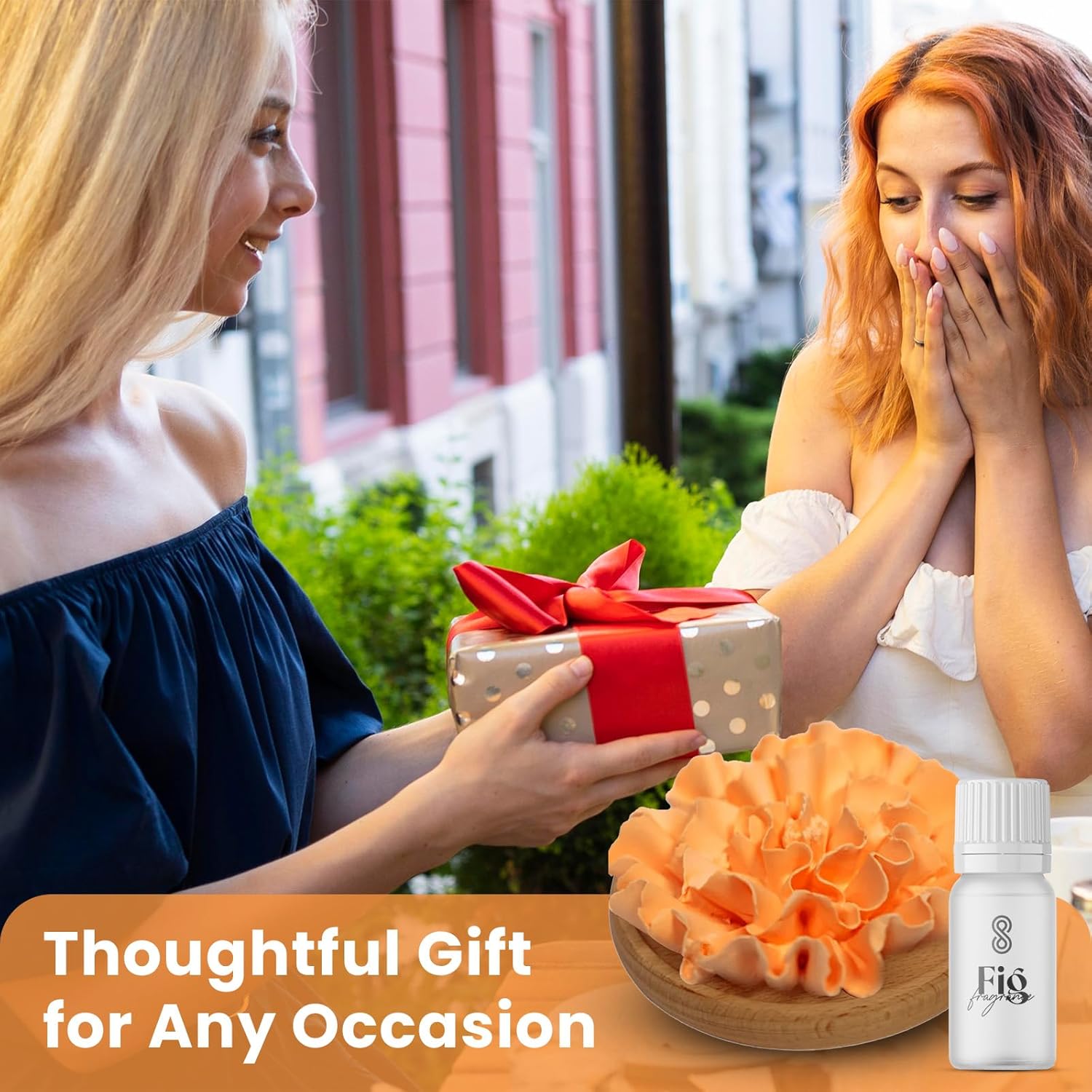 HOME ARCHIVE Aroma Diffuser with Aromatherapy Fragrant Oil Diffusers for Home Room Decor Fig Fragrance (Carnation Flower (Orange))