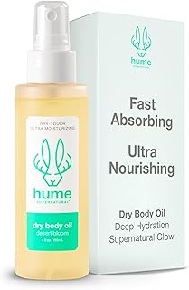 HUME SUPERNARURAL Dry Body Oil Spray - Non-Toxic Moisturizing Mist for Dehydrated or Sensitive Skin, After Shower Body Oils for Women Men, Nourishing Prickly Pear, Apricot, Fast Absorbing Plant-Based