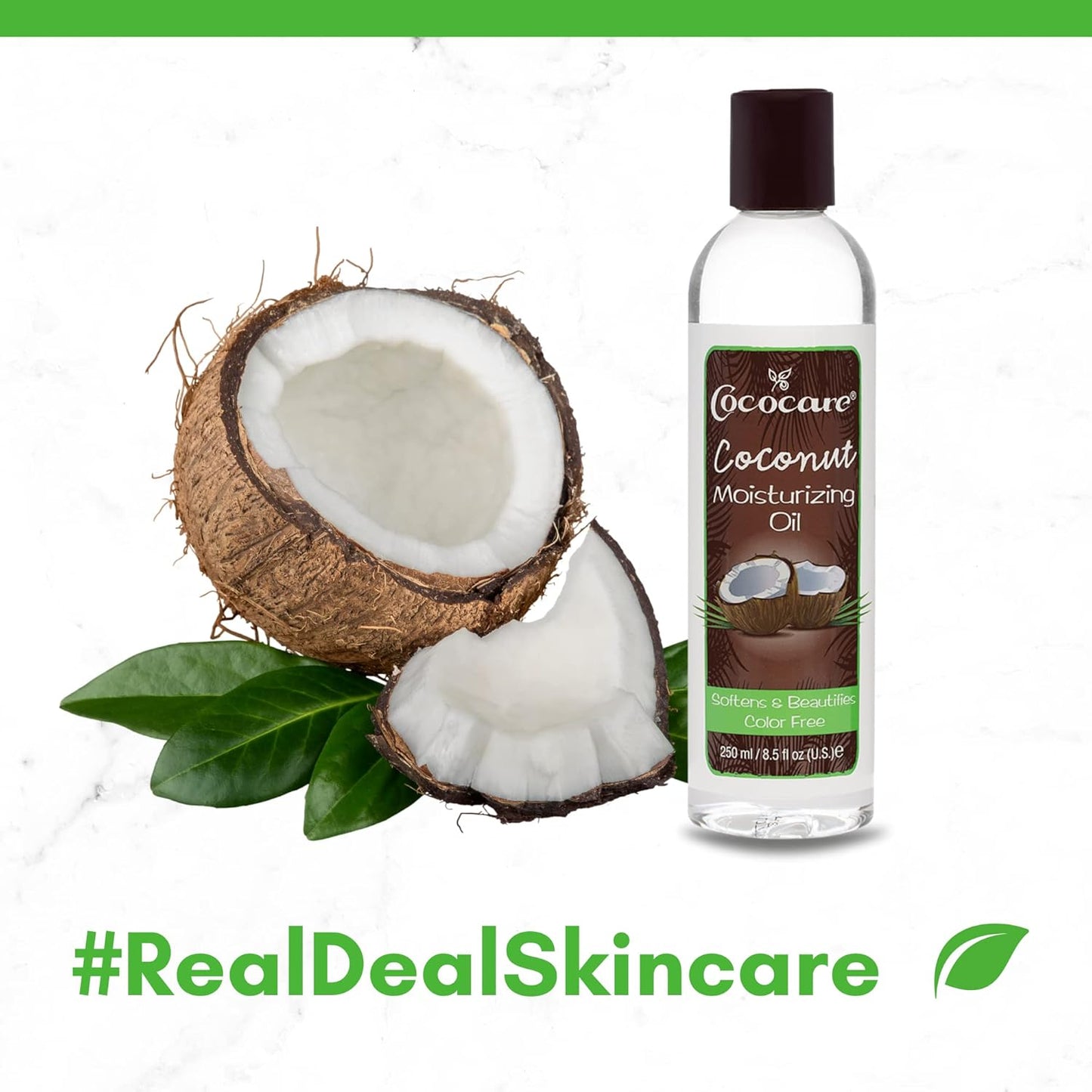 Cococare Coconut Moisturizing Oil 8.5 Fl Oz. - Formulated with Natural Coconut Oil - Lightweight