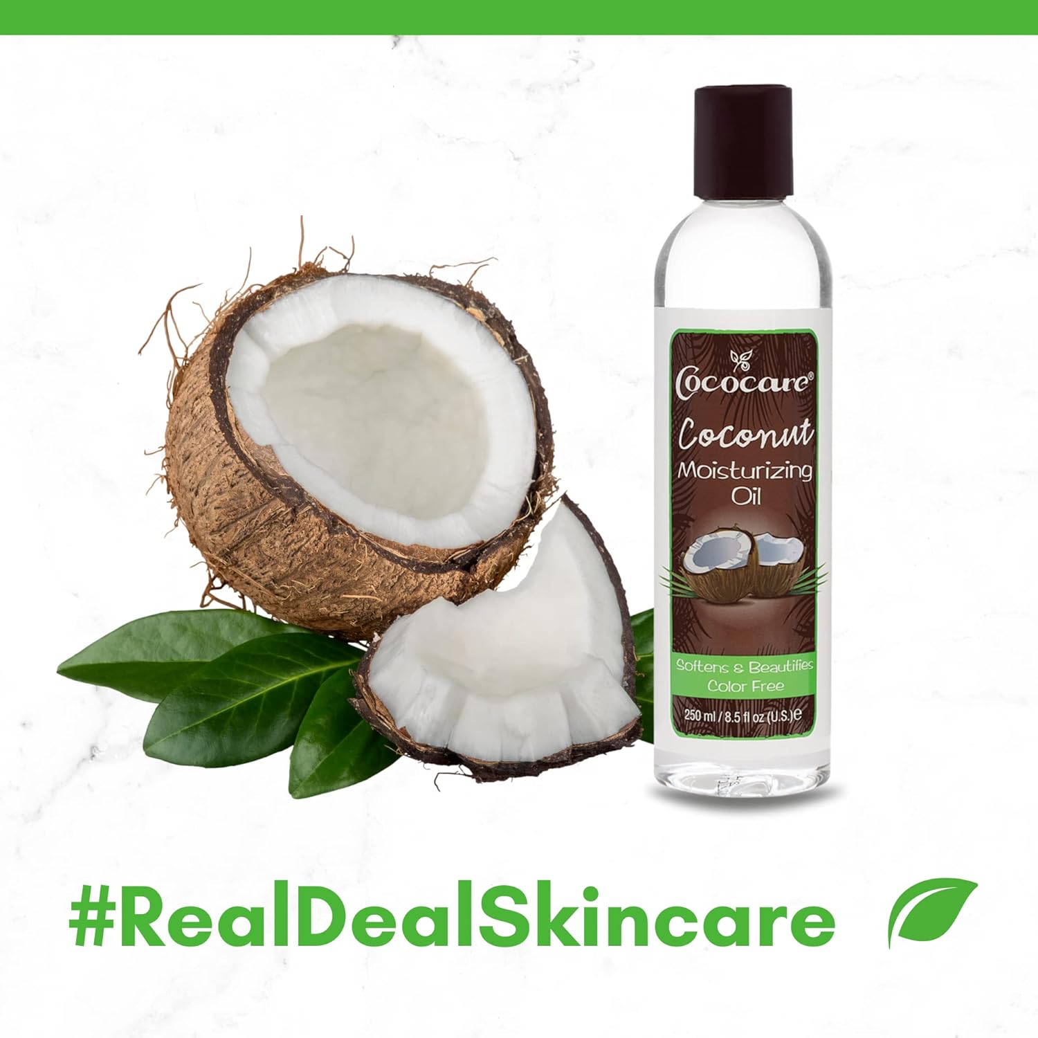 Cococare Coconut Moisturizing Oil 8.5 Fl Oz. - Formulated with Natural Coconut Oil - Lightweight
