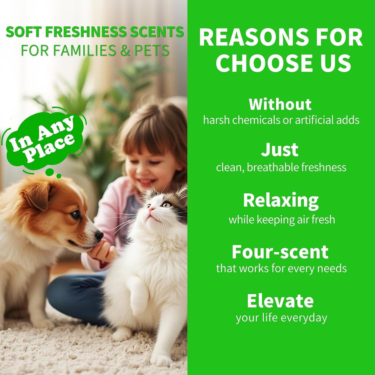 4 Pack Odor Eliminating Candles Set - Eliminates 95% of Pet, Smoke, Food & Other Smells - Air Freshing Scent of Orange/Mint/Lavender/Cotton - Up to 200 Hour Burn time - 28 oz Natural Soy Wax