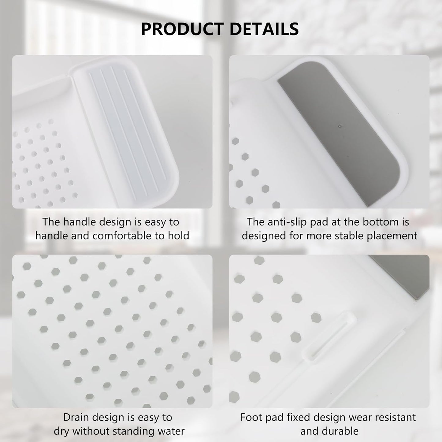 Bath Tub Tray - Stretchable, Strong Load-Bearing, Plastic, Anti-Slip Design - Ultimate Bathtub Caddy Tray (White)