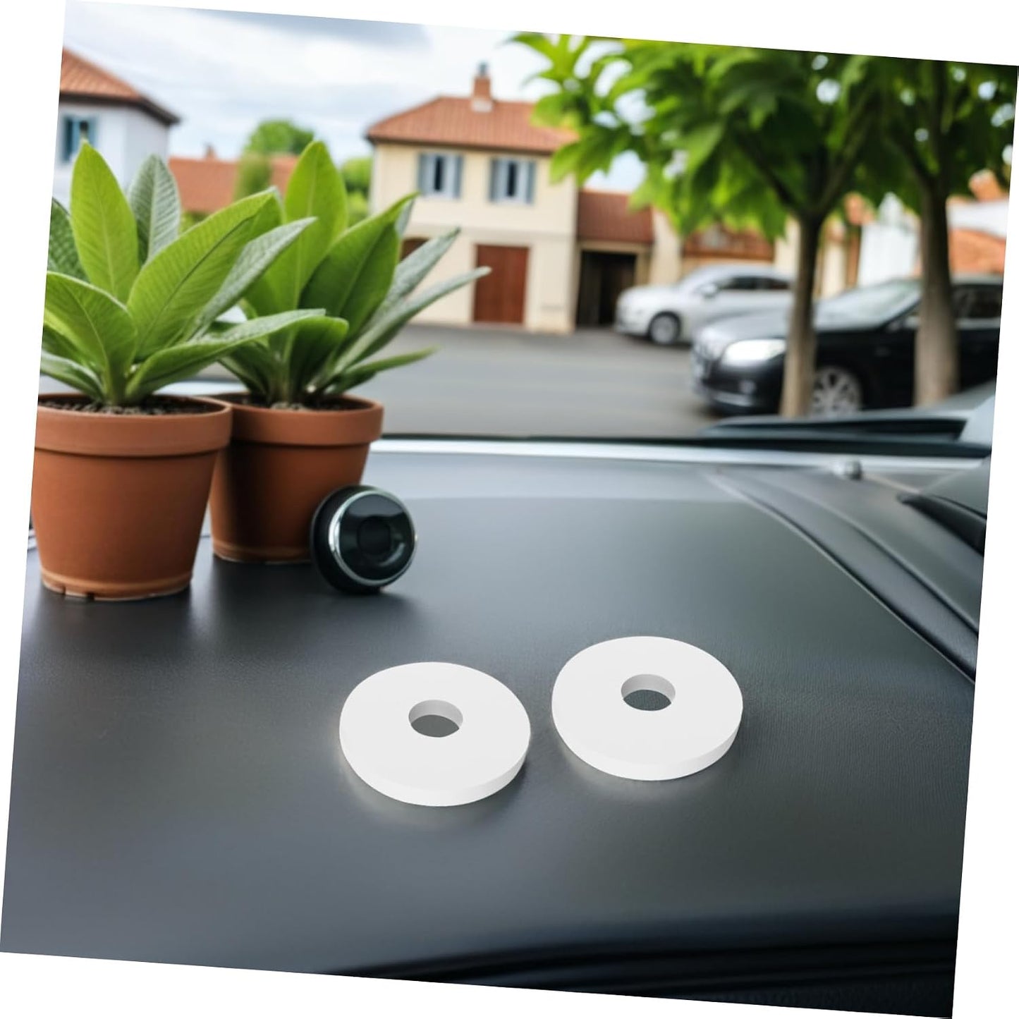 15Pcs Aromatherapy Refill Pads Hollow Round Car Diffuser Replacement Pads for Essential Oils Fragrance for Travel Home and Office Use