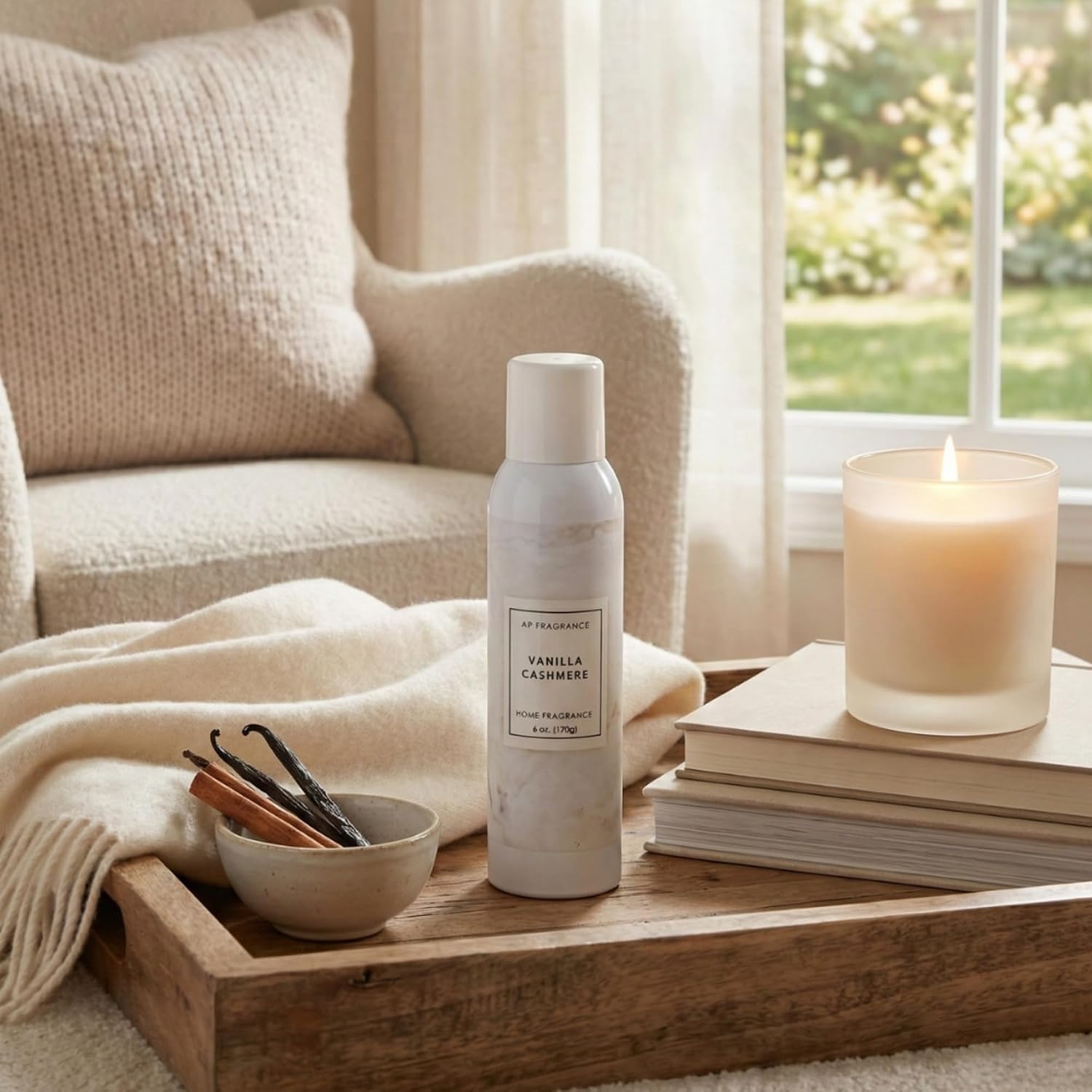 Room Fragrance Air Freshener Spray Concentrated Bathroom, Kitchen, Car, or Office Deodorizer, U.S.- Made by AP Fragrance (Vanilla Cashmere)