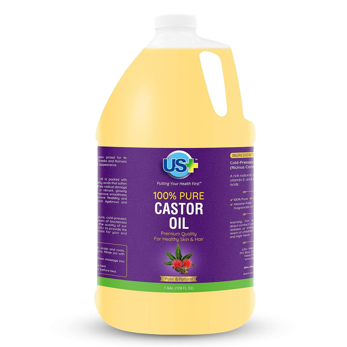 100% Pure Castor Oil - Cold-pressed