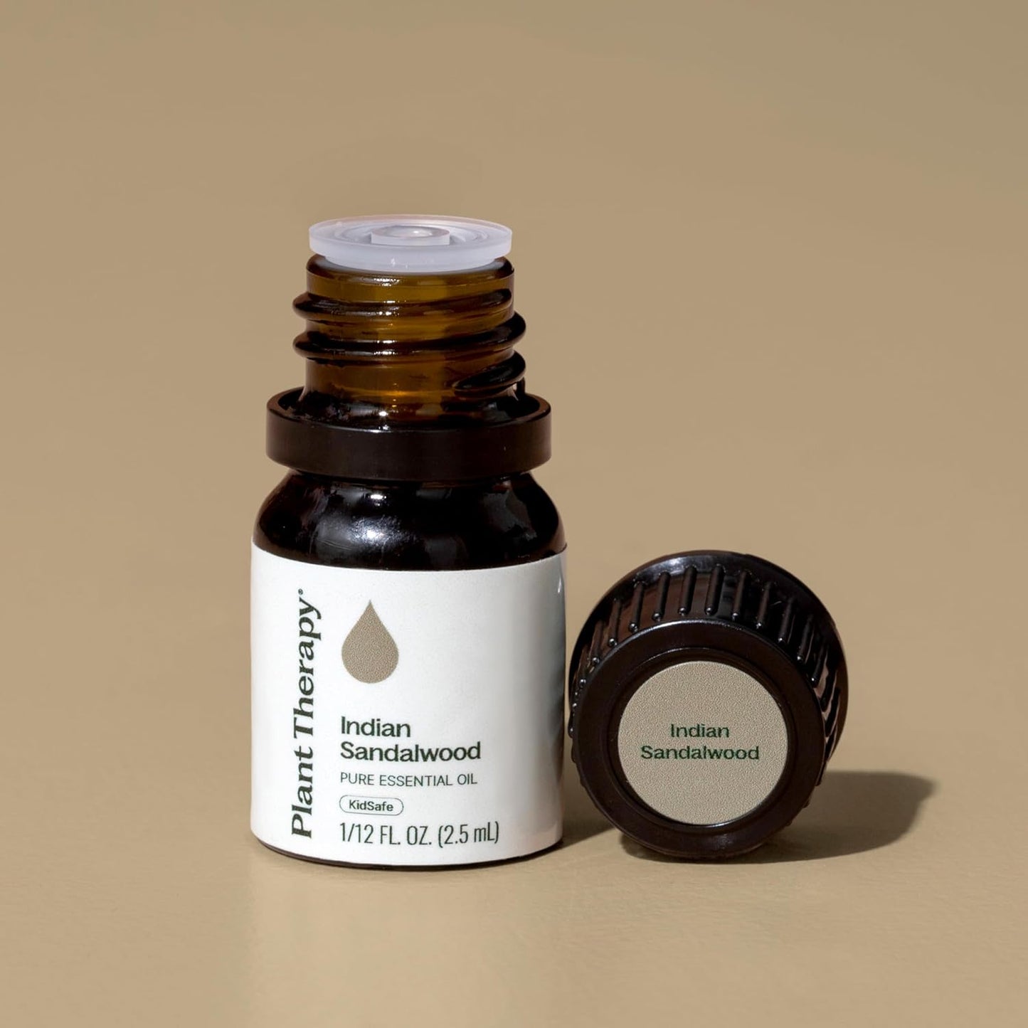 Plant Therapy Indian Sandalwood Essential Oil 2.5 mL (1/12 oz) 100% Pure, Undiluted, Soothing Essential Oils for Skin, Relaxation, and Restful Sleep