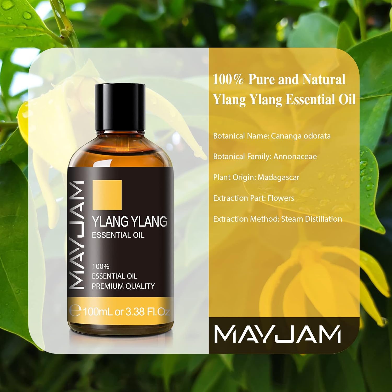 MAYJAM 100ML/3.38FL.OZ Neroli Essential Oil and Ylang Ylang Essential Oil