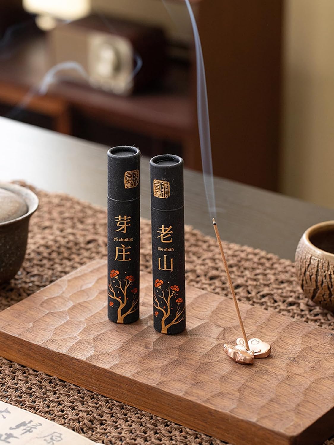 Premium Stick Incense Set– Rich Sandalwood&Nha Trang Agarwood Scent Deep Woody Aroma Ideal for Meditation Yoga Relaxation Home Office Calming and Cleansing Fragrance–90 Sticks Total