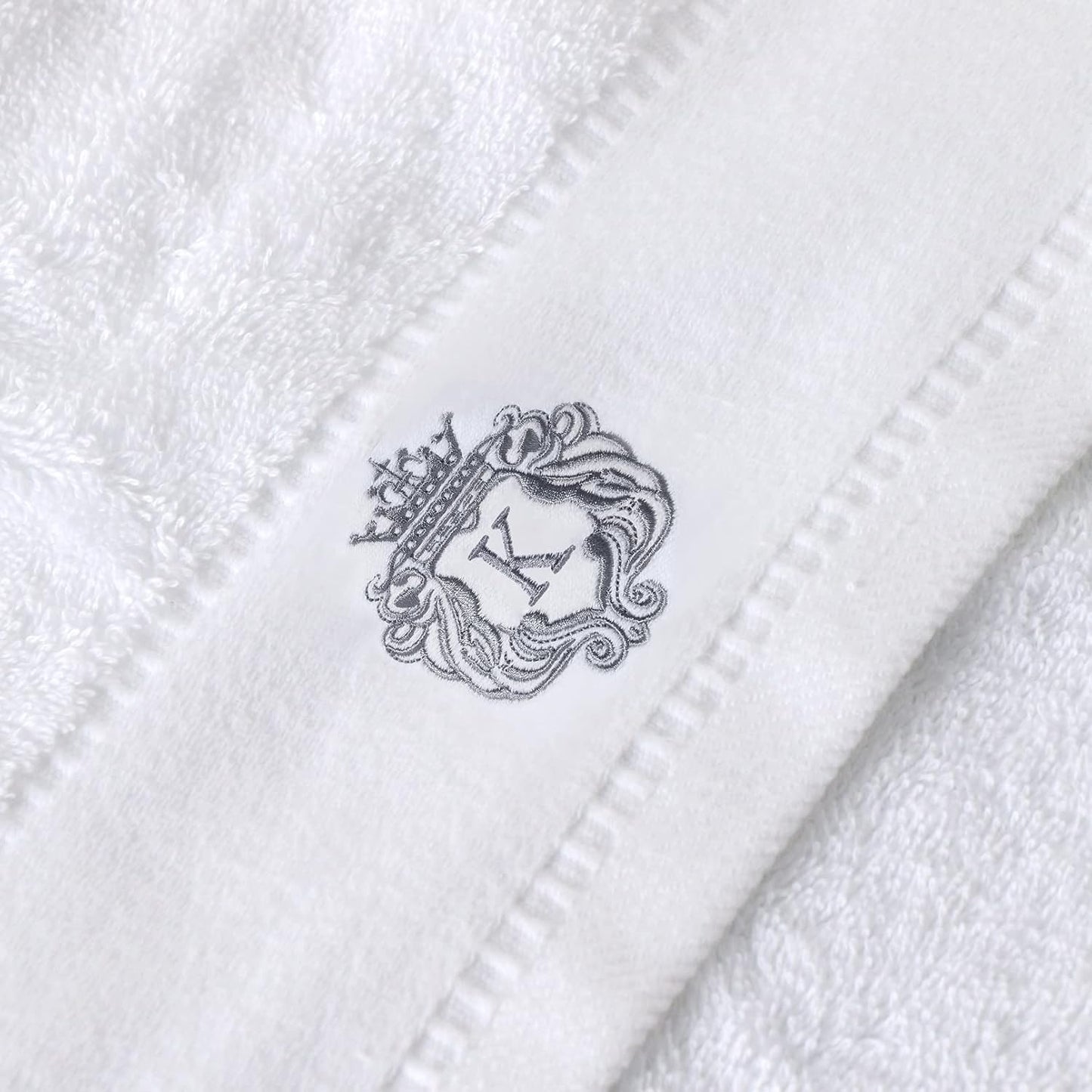 Luxury Bathroom Super Soft and Highly Absorbent Premium 100% Cotton Bath Towel Set for Gifts (White-K)