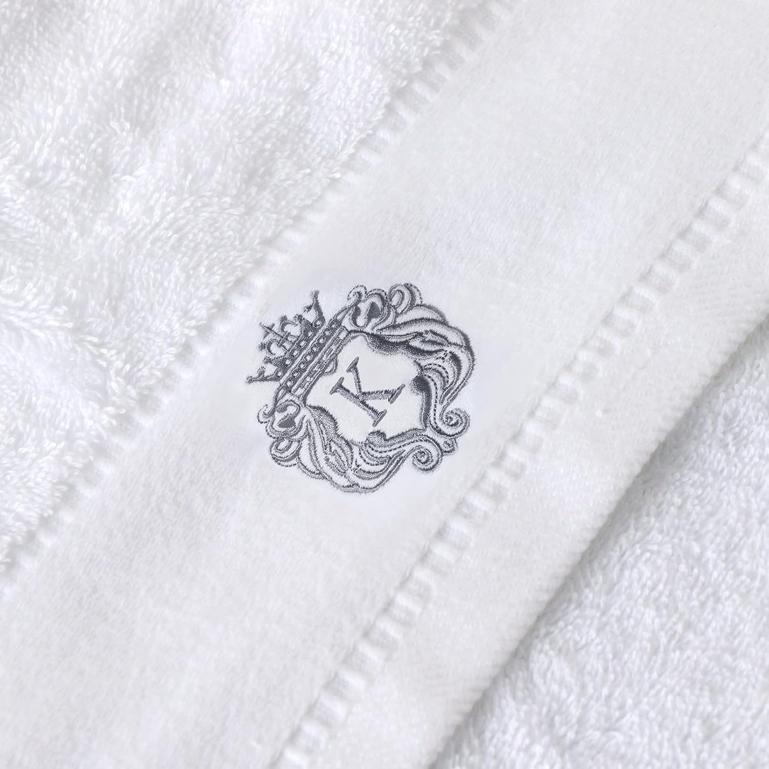 Luxury Bathroom Super Soft and Highly Absorbent Premium 100% Cotton Bath Towel Set for Gifts (White-K)