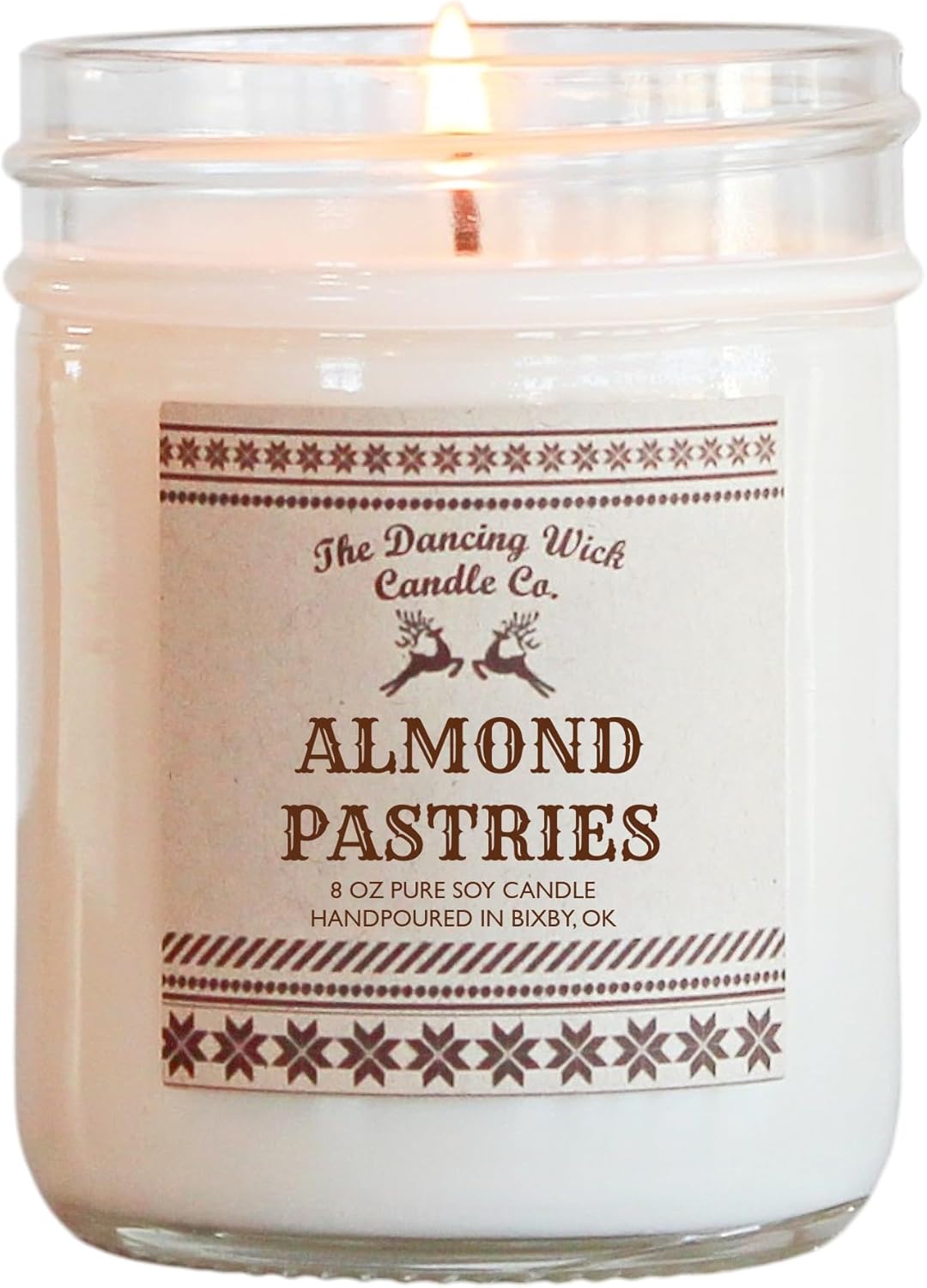 Almond Pastries Soy Candle – Nutty Almond, Creamy Amaretto, Cinnamon, Nutmeg, Lemon Zest - 8 oz, Hand-Poured for Cozy Home - Non-Toxic - Made in the USA (Almond Pastries)