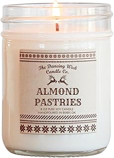Almond Pastries Soy Candle – Nutty Almond, Creamy Amaretto, Cinnamon, Nutmeg, Lemon Zest - 8 oz, Hand-Poured for Cozy Home - Non-Toxic - Made in the USA (Almond Pastries)