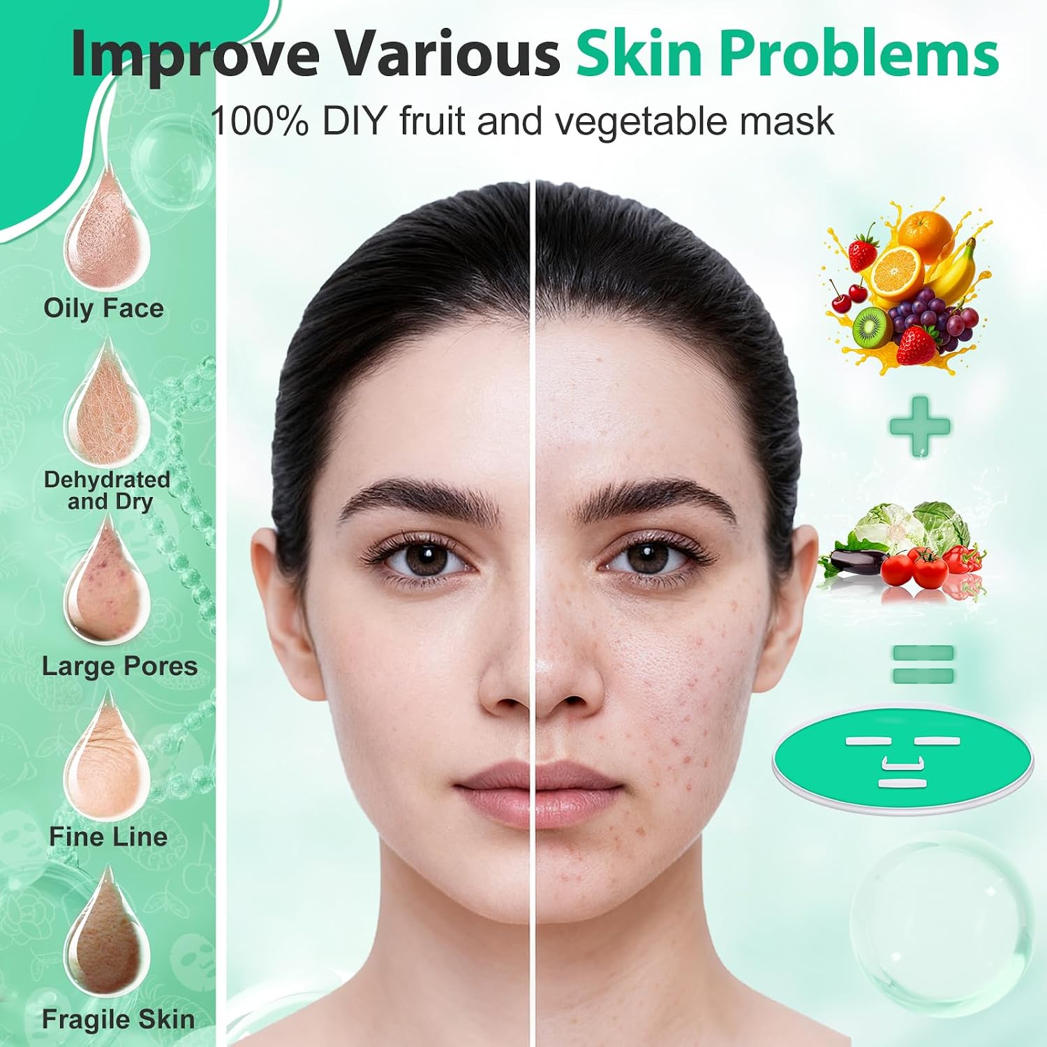 Face Mask Maker - Automatic Face Mask Maker Machine with Collagen,DIY Fruit Vegetable Face Mask Maker,Home Making Beauty Facial SPA,Gifts for Women Girls
