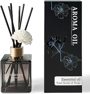 Reed Diffuser Set, My Way Floral Fragrance Diffuser 6.1 fl oz with 6 Reed Sticks Long-Lasting Home Fragrance Reed Diffuser for Home Room Office Bathroom Shelf Decor