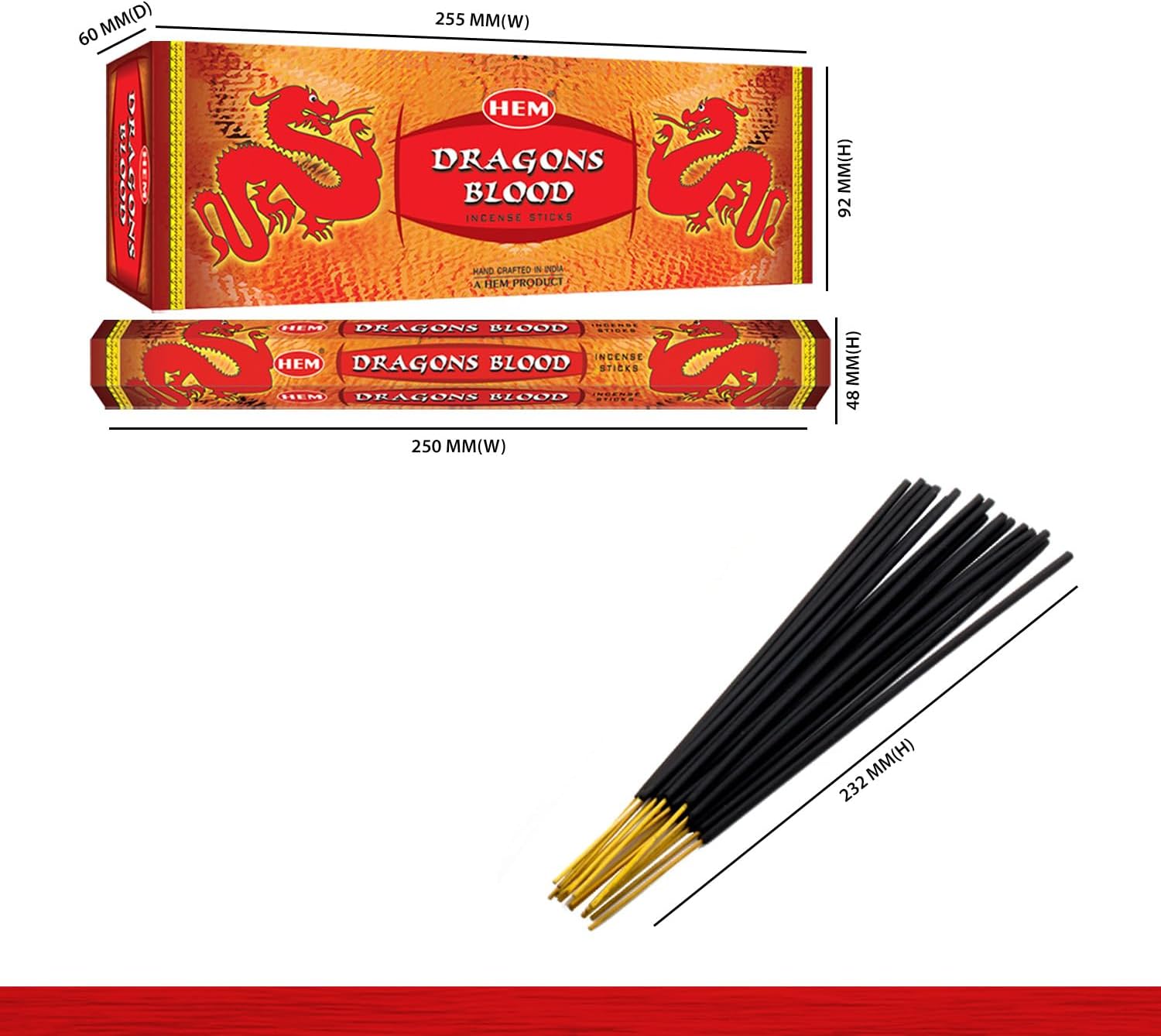 Hem Dragons Blood, Incense, 120 Sticks Box