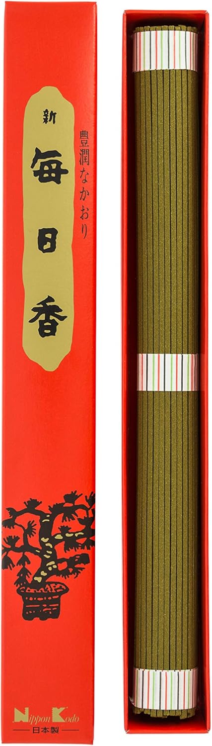 SHIN MAINICHI-KOH Sandalwood Long Stick by Nippon Kodo, Japanese Quality Incense, Since 1575