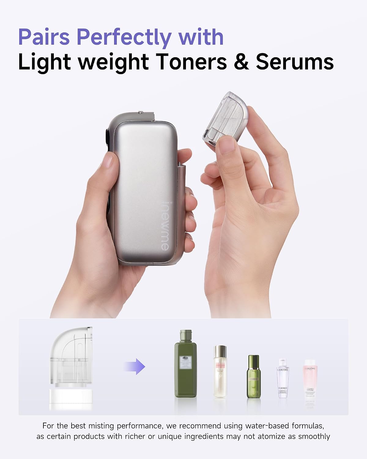 Nano Mister, Face Mister with Smart Visible Screen & App Control, inewme NanoHydra Pro Facial Sprayer, 10μm Micro Mist, Dual Air Pump, USB Rechargeable, Portable for Dry Skin & Makeup Hydration
