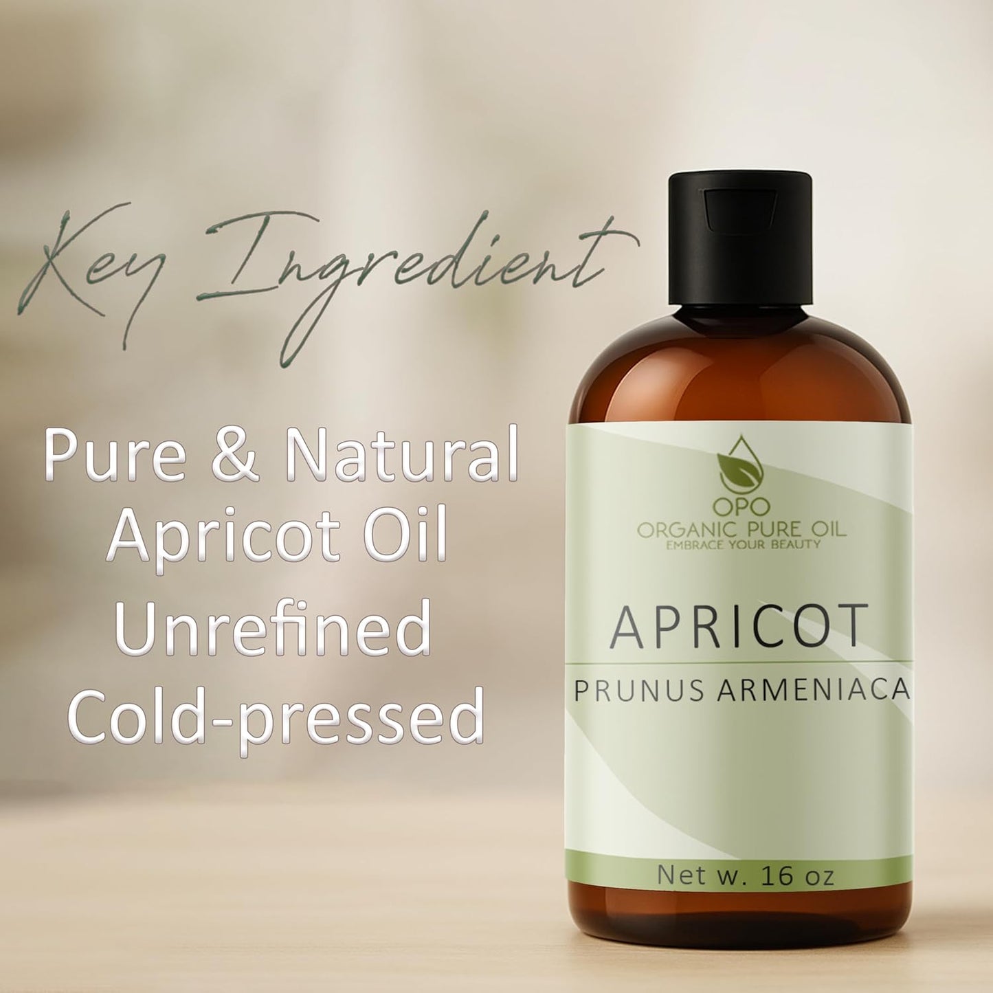 Apricot Kernel Oil - 100% Pure, Organic, Cold Pressed, Unrefined, Raw - Bitter Scent, Therapetutic Premium Grade A Kernal - Perfect for Massage, Skin, Hair & Body Care 16 OZ Quart Bulk