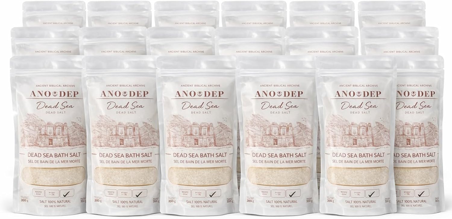 306 Deep Fine Dead Sea Salts for Soaking - 350 Grams of 1-2 mm 100% Dead Sea Salt Bath for Men and Women, Pure Bath Minerals with Magnesium, Zinc, Potassium for Soaks and Body Scrub