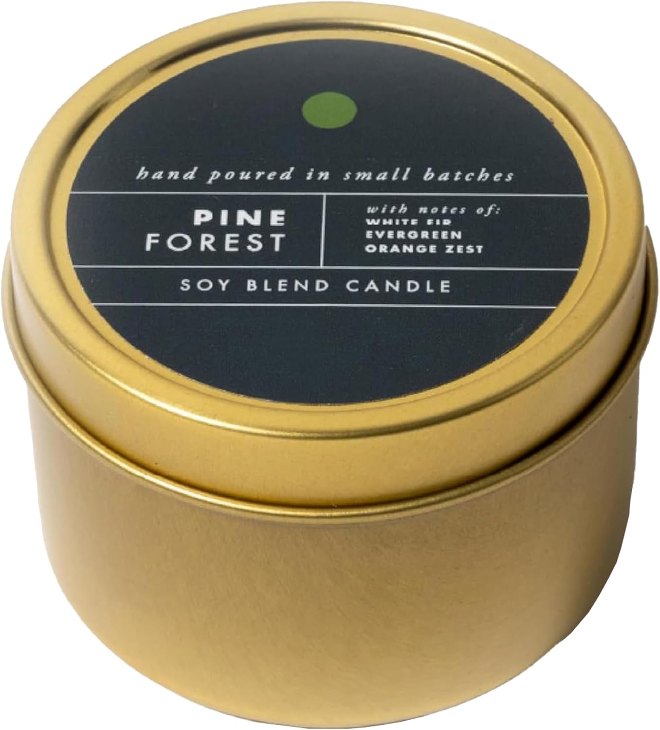 ScentAir Tin Candle - 3 oz. Soy Wax Blend Candle Hand Poured in Small Batches, Up to 20-Hour Burn Time, Seasonal Holiday Scent, Pine Forest