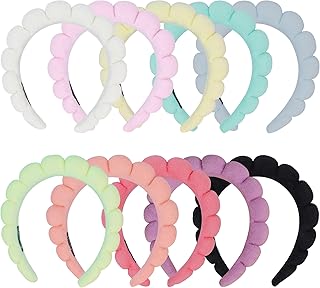10 Pcs Spa Headband Bulk for Women Makeup Headband for Washing Face,Skincare,Mask(Terry Cloth)