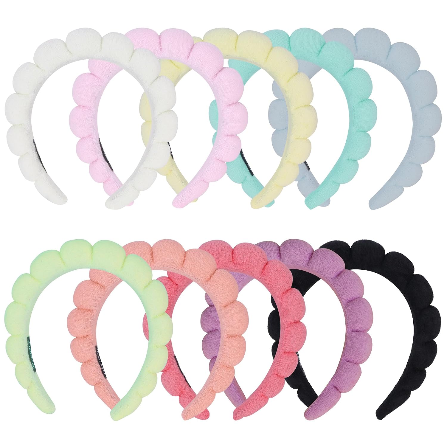 10 Pcs Spa Headband Bulk for Women Makeup Headband for Washing Face,Skincare,Mask(Terry Cloth)