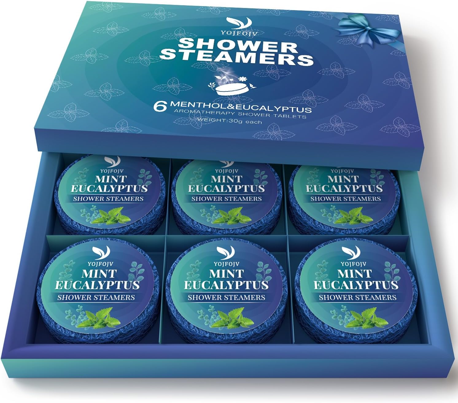 Shower Steamers Aromatherapy, Self-Care & Relaxation Gift Set for Mom Her Wife Women, 6 Pack Shower Bombs Organic with Menthol & Eucalyptus Essential Oils, Daily Home Spa Shower