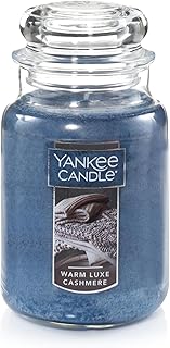 Yankee Candle Warm Luxe Cashmere Scented Classic 22oz Large Jar Single Wick Aromatherapy Candle Over 110 Hours of Burn Time Quality Paraffin Grade Wax Hand Straightened Wick