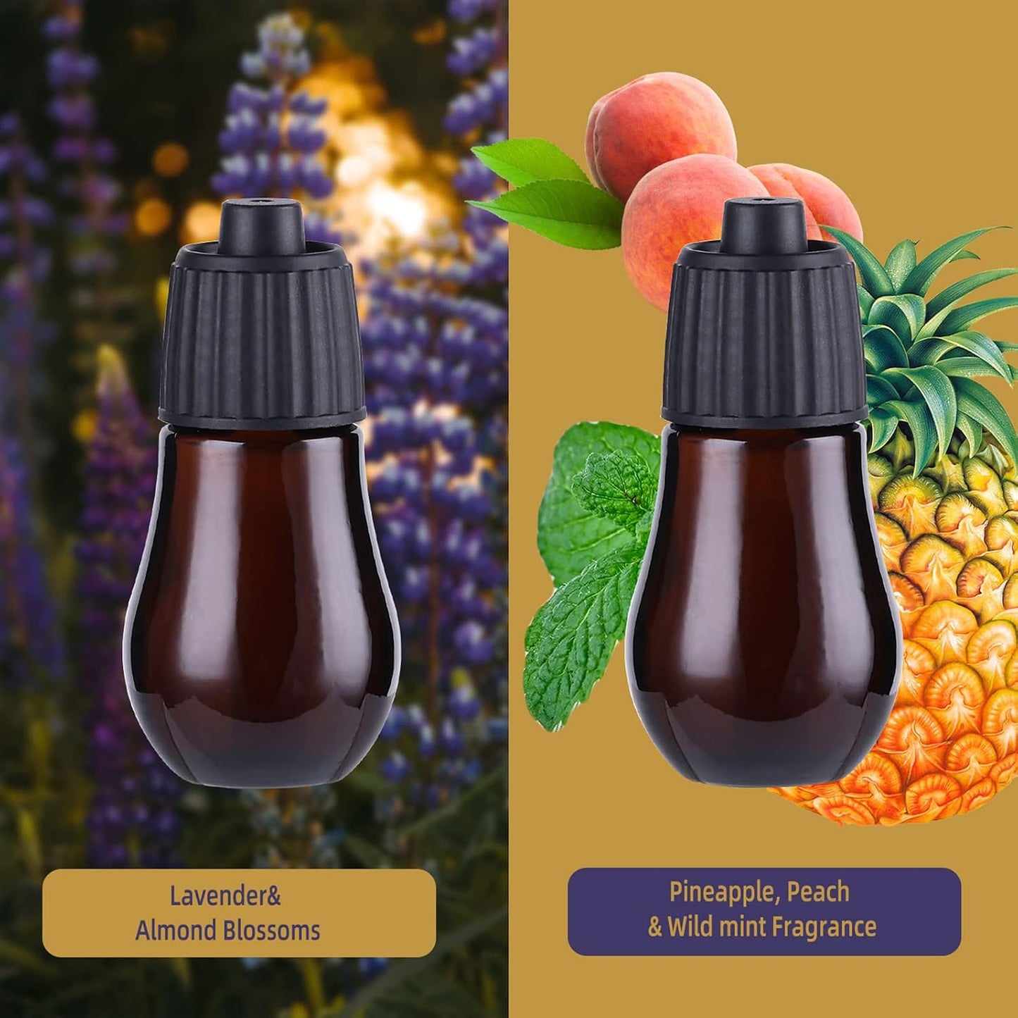 HAPPTWS Essential Oil Diffuser - Waterless Diffuser 3 Timer Settings Battery Powered for Bedroom Yoga Room Toilet Pet Room White