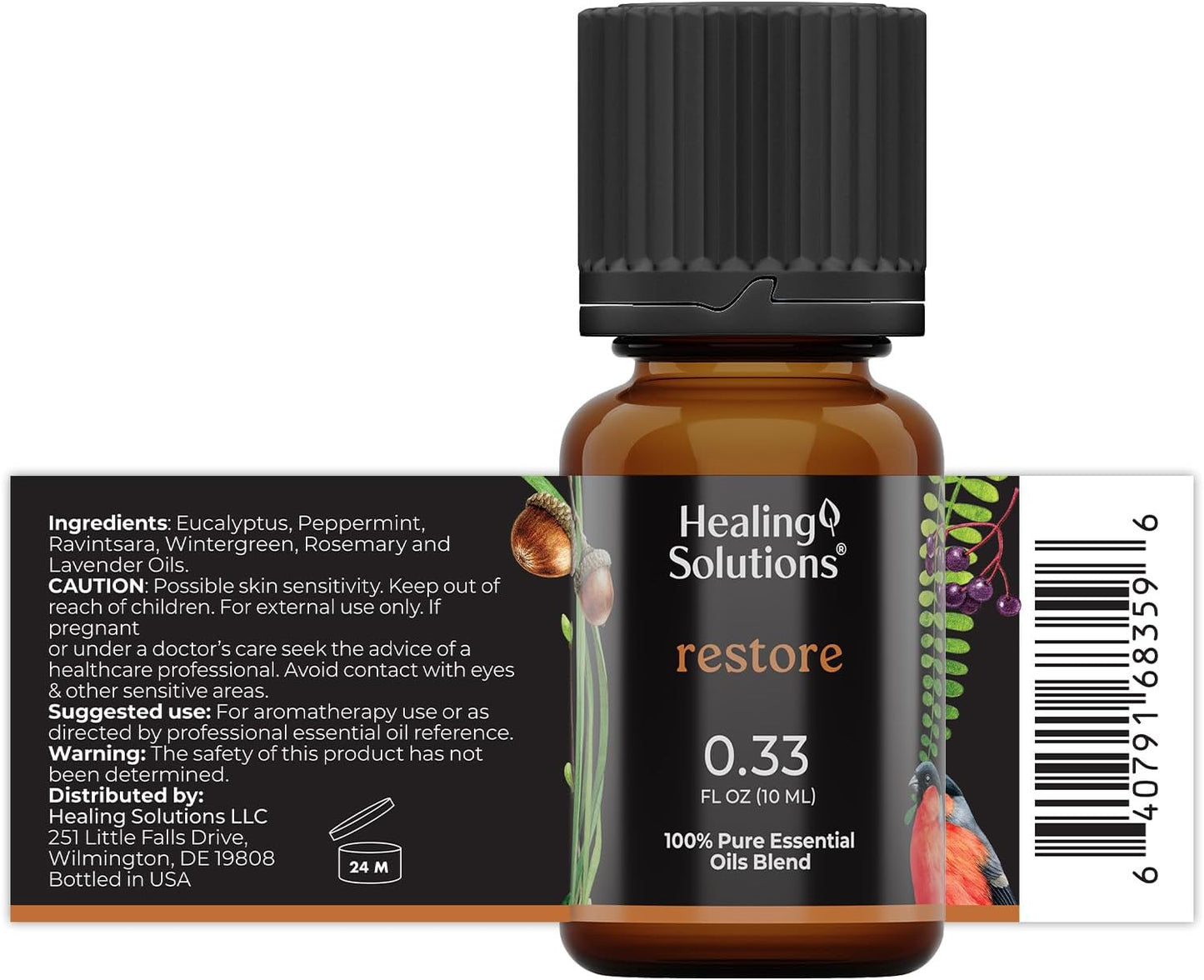 Healing Solutions Restore Blend Essential Oil - 0.33 Fluid Ounces