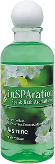 inSPAration Spa and Bath Aromatherapy 119X Spa Liquid, 9-Ounce, Jasmine,Green