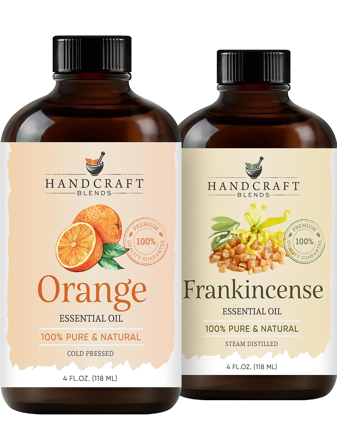 Handcraft Blends Bright & Balanced Set: Frankincense and Orange Essential Oils
