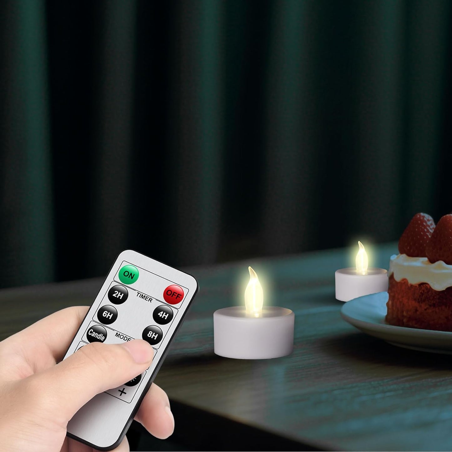 LED Tea Light Flameless Candles with Remote Control Flickering Tealight Long Lasting, Battery Operated with Timer for Halloween Home Decoration Seasonal &Festival Celebration WarmWhite (12pcs)