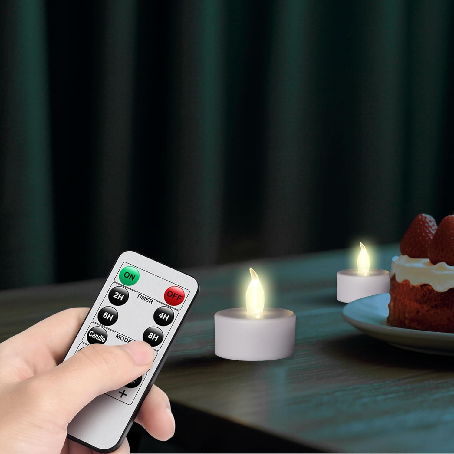 LED Tea Light Flameless Candles with Remote Control Flickering Tealight Long Lasting, Battery Operated with Timer for Halloween Home Decoration Seasonal &Festival Celebration WarmWhite (12pcs)