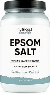 Nutricost Essentials Pure Epsom Salt 8 LBS (100% Pure Magnesium Sulfate) - Relaxing Soaking Solution
