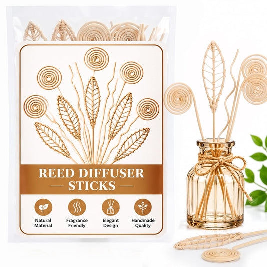 Reed Diffuser Sticks - 20PCS Rattan Reed Diffuser Sticks Natural Rattan Wood Essential Oil Diffuser Sticks