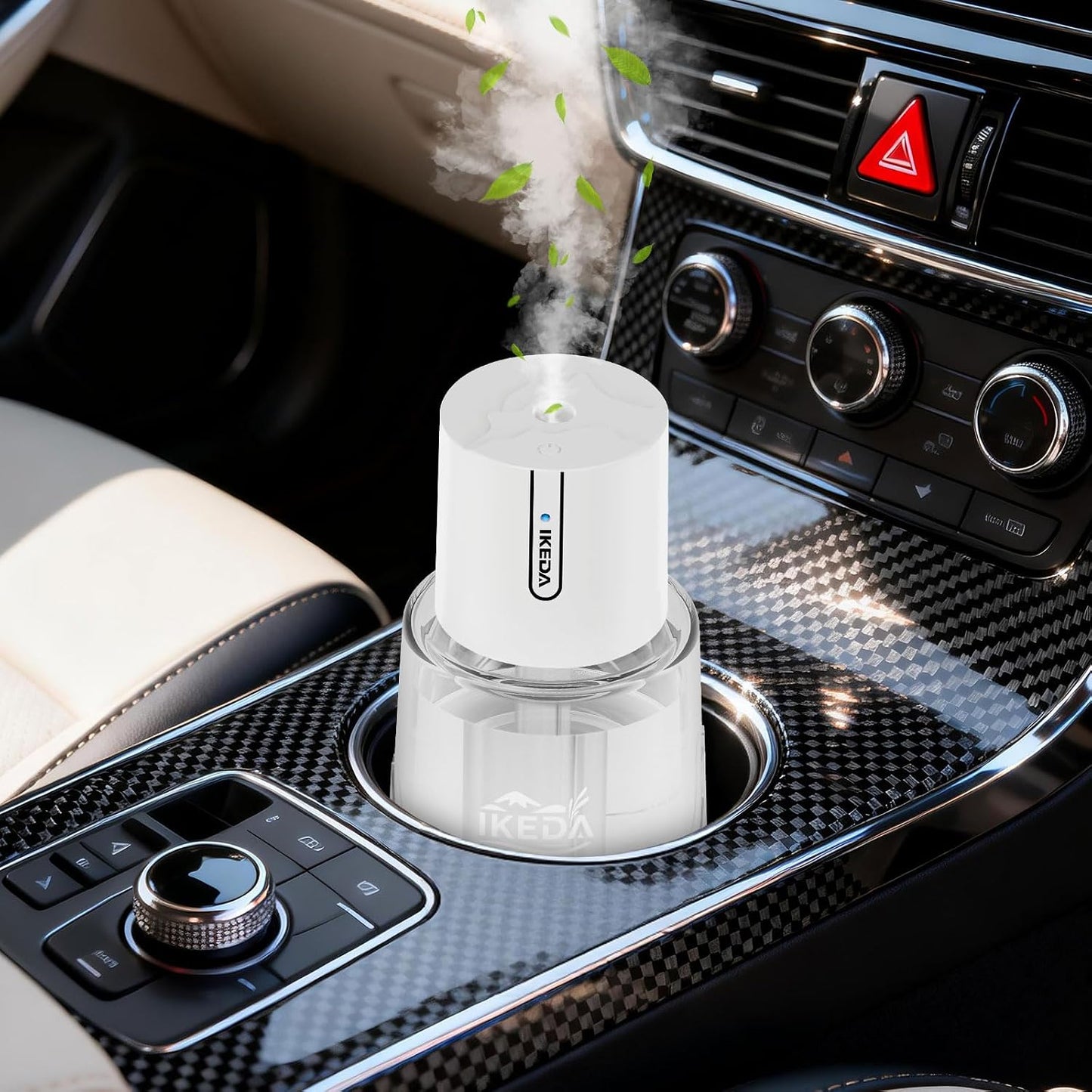 Smart Car Aroma Diffuser | 100ml Essential Oil Diffuser with Lavender Scent | 3-Mode Car Diffuser |Strong Scent Car Freshener | Car Air Fresheners for Men Women (White)