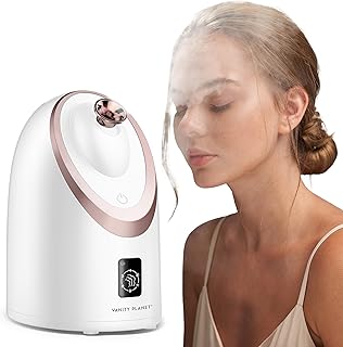 Vanity Planet Senia Hot and Cold Facial Steamer - Face Steamer for Facial Deep Cleaning, Aromatherapy, Detoxifying and Moisturizing - Steamer for Face with 6-Mode Smart Steam Technology