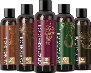 Pure Carrier Oils for Essential Oils - DIY Skin Care Set with Hair Oils Skin Oils for Body Care Moisturizers for Face and Body plus Nail Care - Anti Aging Skin Care DIY Beauty Products Carrier Oil Set