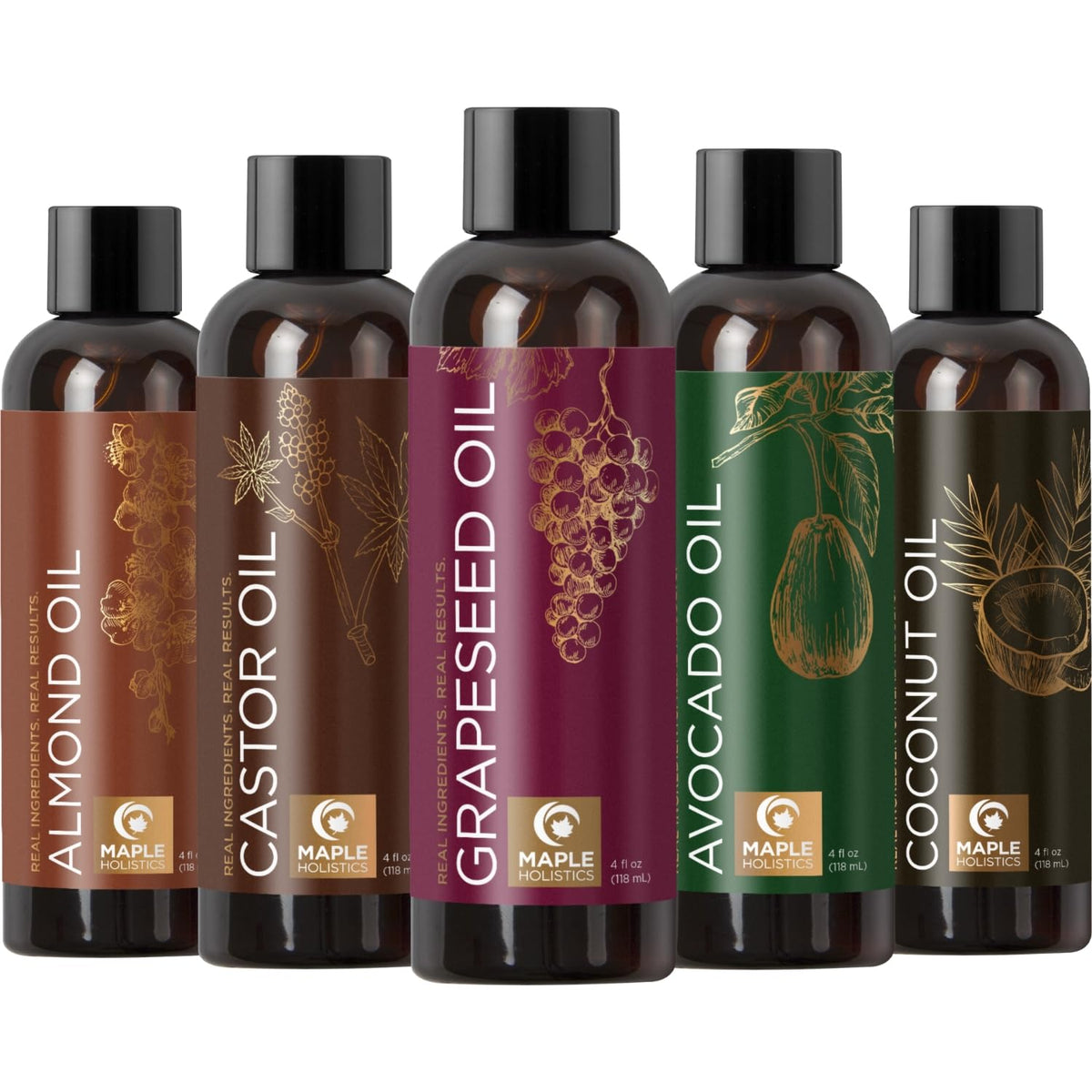 Pure Carrier Oils for Essential Oils - DIY Skin Care Set with Hair Oils Skin Oils for Body Care Moisturizers for Face and