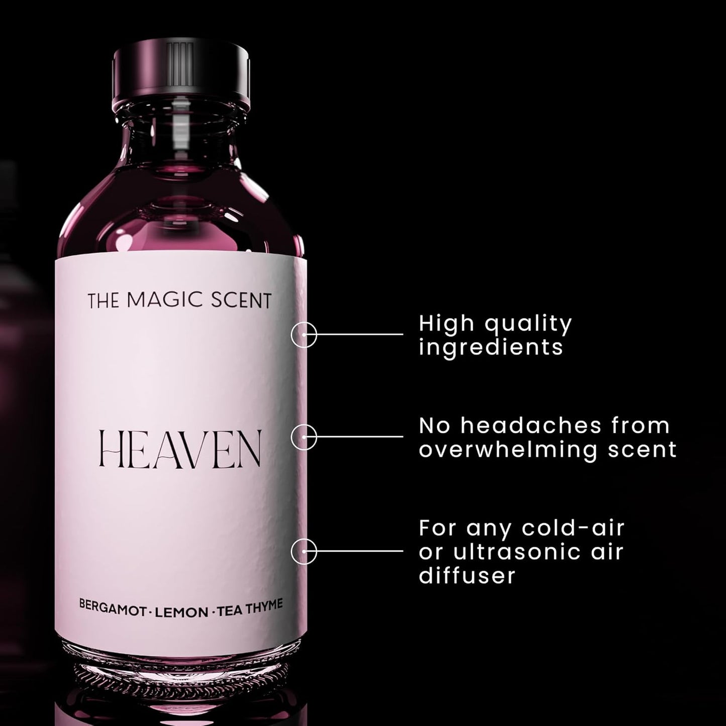 The Magic Scent Heaven Hotel Scent Diffuser Oil - Cold-Air & Ultrasonic Fragrance Oil for Diffuser Inspired by The Aria Hotel, Las Vegas - Essential Oils for Diffusers Aromatherapy - 4 fl oz, 120 mL