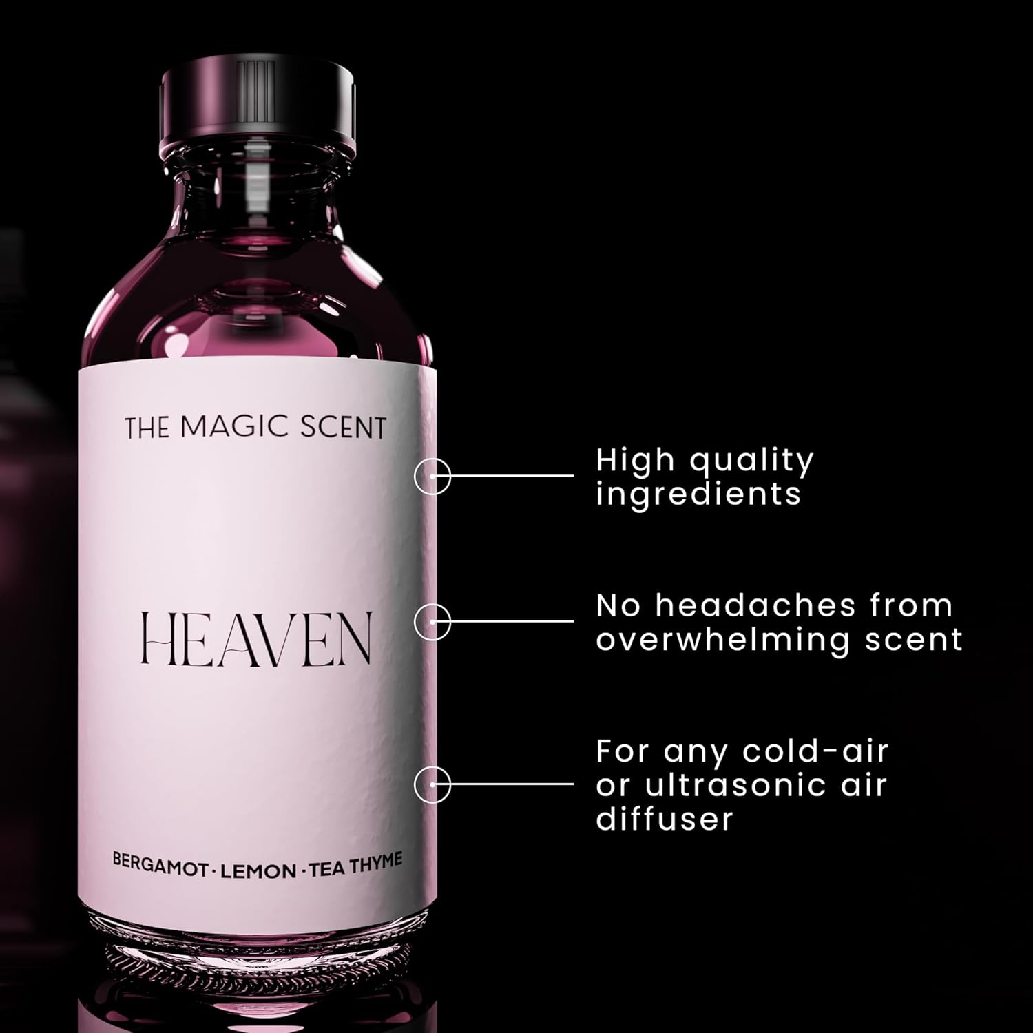 The Magic Scent Heaven Hotel Scent Diffuser Oil - Cold-Air & Ultrasonic Fragrance Oil for Diffuser Inspired by The Aria Hotel, Las Vegas - Essential Oils for Diffusers Aromatherapy - 4 fl oz, 120 mL