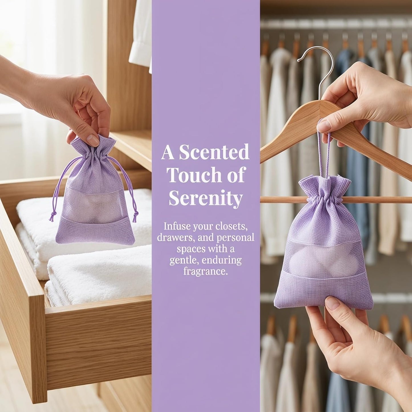 BESPORTBLE 10pcs Empty Sachet Bags for Lavender: 10x14cm Cotton Drawstring Pouch - Breathable Potpourri Holder for Closet Drawer Car
