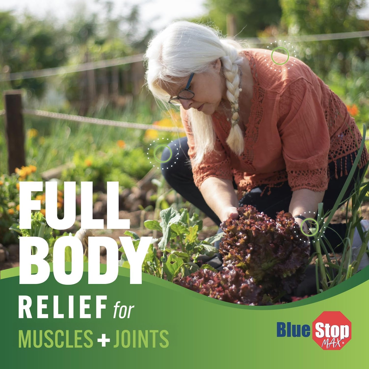 Blue Stop Max Applicator: Fast-Acting Massage Applicator for Sports Cream, Elbow Relief, Performance Roll On for Muscle & Joint Soreness - Convenient Relief for Active Individuals, 2 Pack of 3.4 Oz