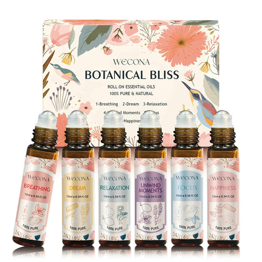 Wecona Aromatherapy Essential Oil Roll-On Set
