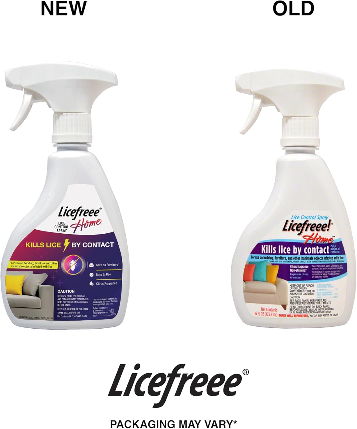 Licefreee! Home Spray, Head Lice Treatment for Furniture, Non-Staining, Lice Spray, 16 Fluid Ounce