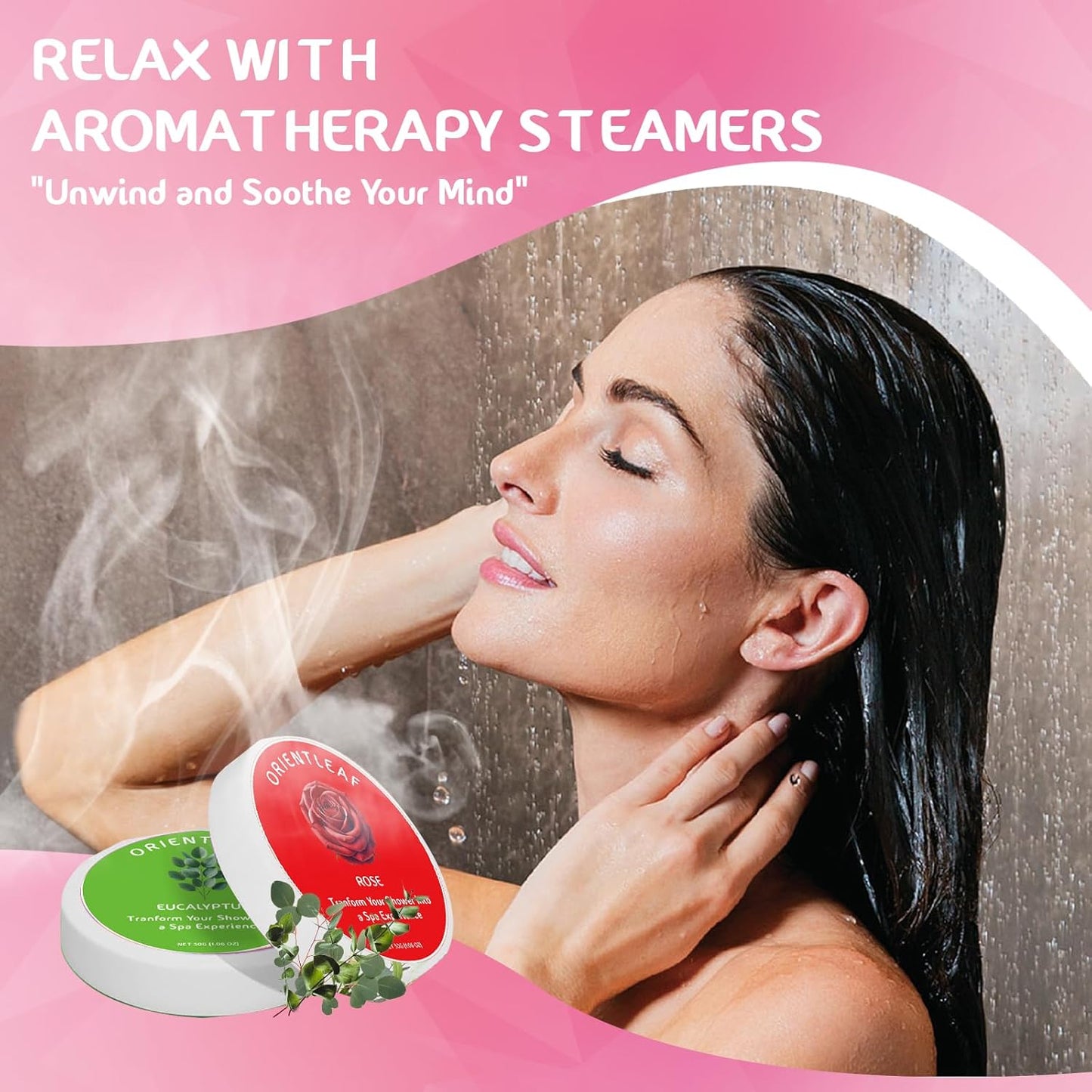 ORIENTLEAF Shower Steamers Aromatherapy, Self Care Birthday Gifts for Women, 8 Pack Mothers Day Gifts, Stocking Stuffers Christmas Gift for Mom Men Teen Girls Adults, Stress Relief Shower Bombs
