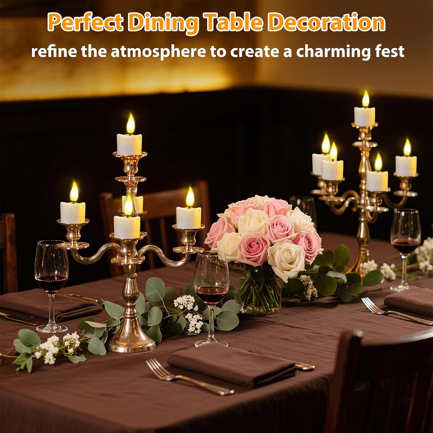 JNOEC Rechargeable Flickering Flameless Candles, 8 Pcs Fake Electric Tea Lights with Remote Control and Timer, Safe & Realistic Flame Effect LED Candles for Party, Wedding, Aniversary, Easter Decor